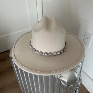 12th Tribe Cream Hat with Silver Accents